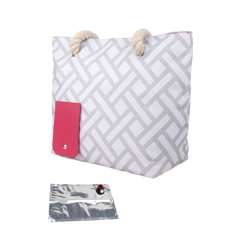 Insulated carrying bag with drink outlet
