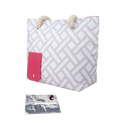 Insulated carrying bag with drink outlet