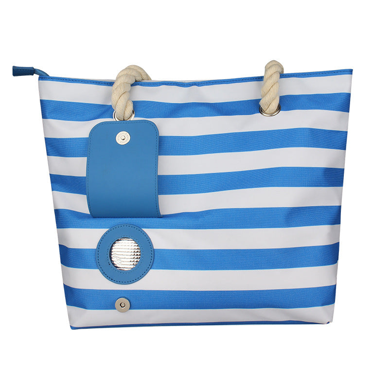Insulated carrying bag with drink outlet