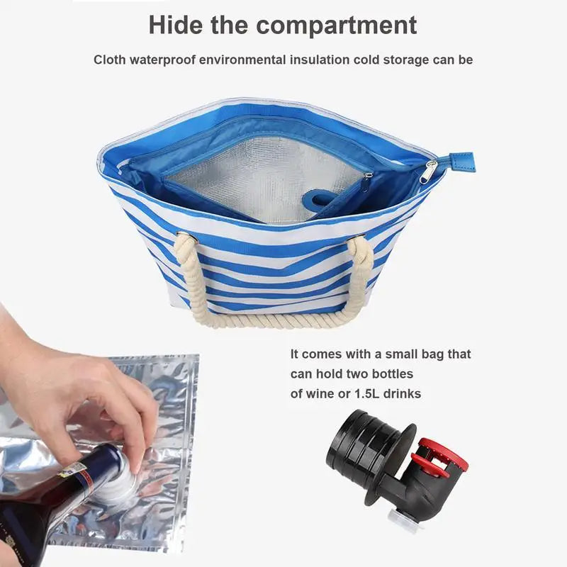 Insulated carrying bag with drink outlet