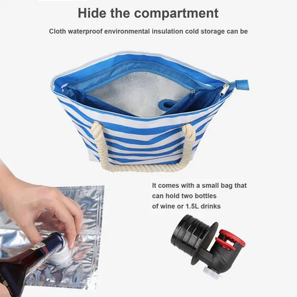 Insulated carrying bag with drink outlet