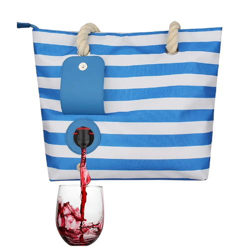 Insulated carrying bag with drink outlet